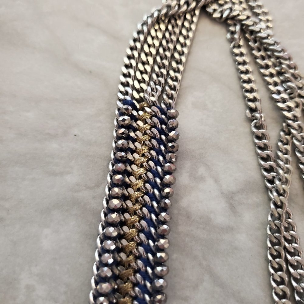 ✨ Stella and Dot Thread Pendant Fringe Edgy Rocker Moto Statement Necklace ✨ - Picture 7 of 12